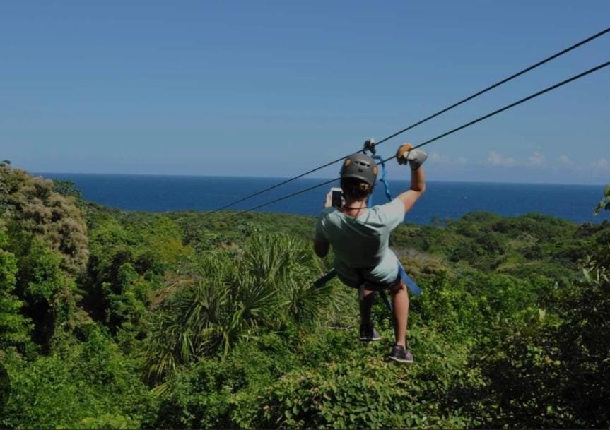 Zipline over the island